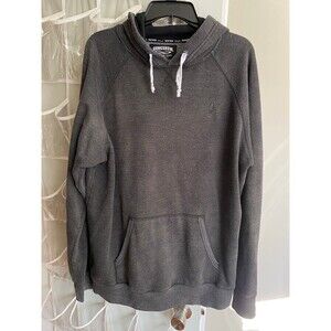 Gongshow Hockey Gray Hoodie Sweatshirt Green Letters on Hood Size XL